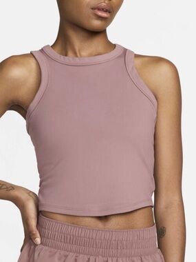 Nike Women's Mauve Pink Racerback Crop Tank Top